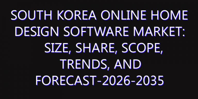 South Korea Online Home Design Software Market: Size, Share, Scope, Trends, and Forecast-2026-2035