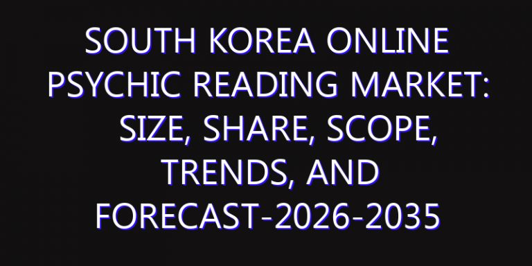 South Korea Online Psychic Reading Market: Size, Share, Scope, Trends, and Forecast-2026-2035