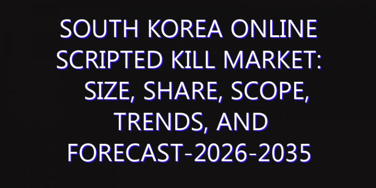 South Korea Online Scripted Kill Market: Size, Share, Scope, Trends, and Forecast-2026-2035