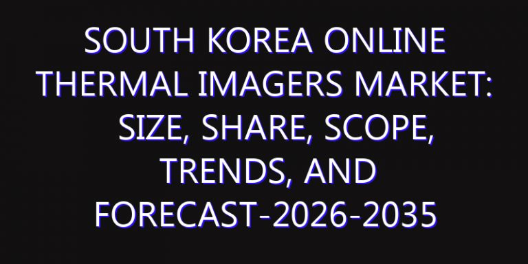 South Korea Online Thermal Imagers Market: Size, Share, Scope, Trends, and Forecast-2026-2035
