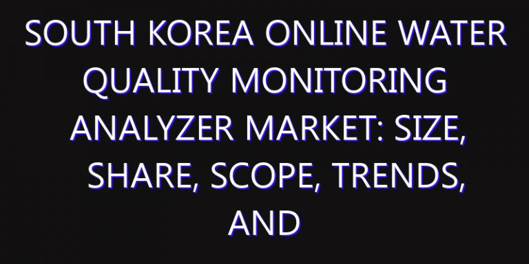 South Korea Online Water Quality Monitoring Analyzer Market: Size, Share, Scope, Trends, and Forecast-2026-2035
