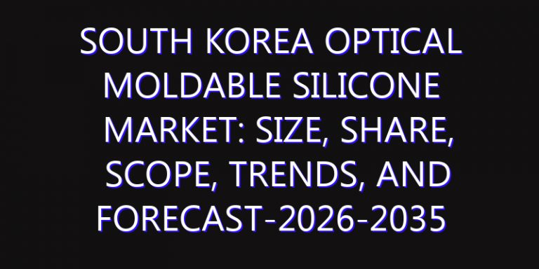 South Korea Optical Moldable Silicone Market: Size, Share, Scope, Trends, and Forecast-2026-2035