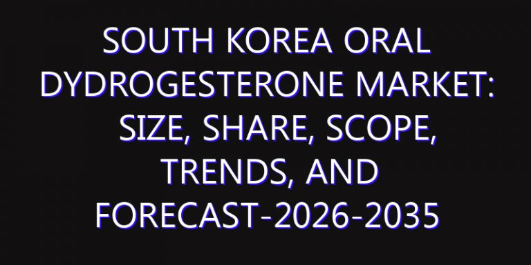South Korea Oral Dydrogesterone Market: Size, Share, Scope, Trends, and Forecast-2026-2035