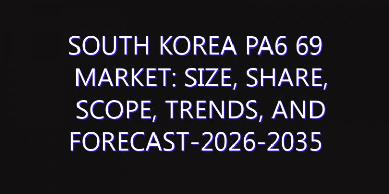 South Korea PA6 69 Market: Size, Share, Scope, Trends, and Forecast-2026-2035