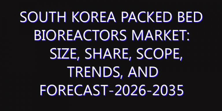 South Korea Packed Bed Bioreactors Market: Size, Share, Scope, Trends, and Forecast-2026-2035