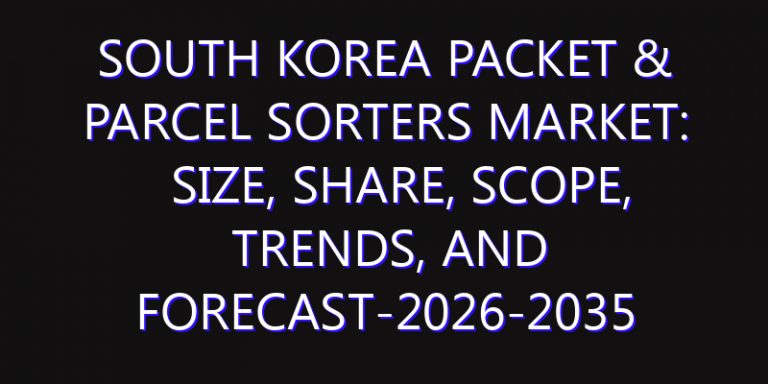 South Korea Packet & Parcel Sorters Market: Size, Share, Scope, Trends, and Forecast-2026-2035