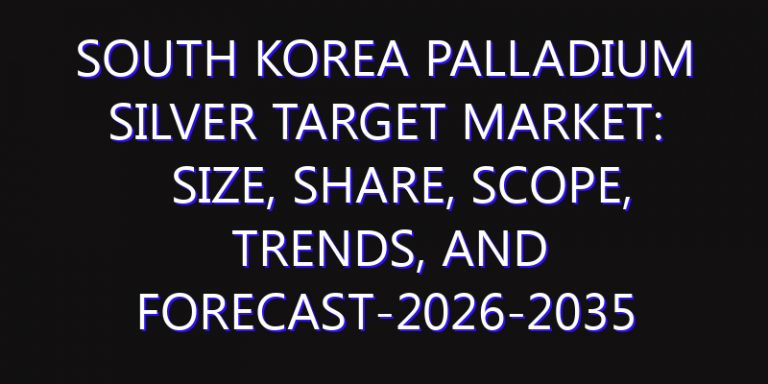 South Korea Palladium Silver Target Market: Size, Share, Scope, Trends, and Forecast-2026-2035