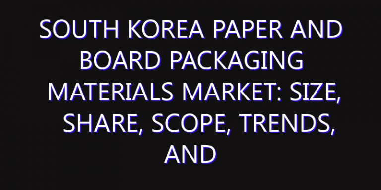 South Korea Paper and Board Packaging Materials Market: Size, Share, Scope, Trends, and Forecast-2026-2035