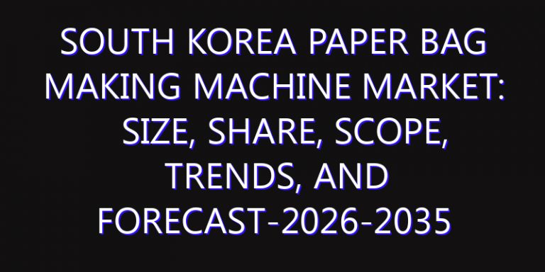 South Korea Paper Bag Making Machine Market: Size, Share, Scope, Trends, and Forecast-2026-2035