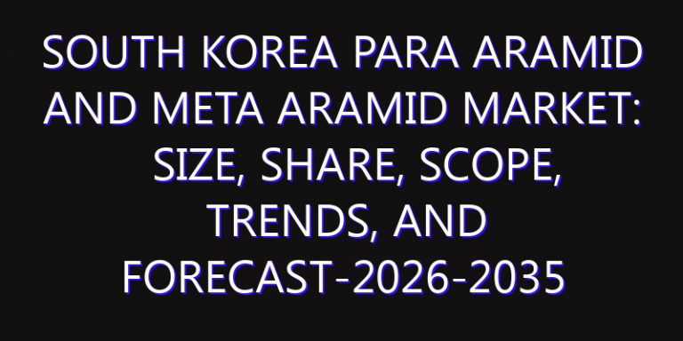 South Korea Para Aramid and Meta Aramid Market: Size, Share, Scope, Trends, and Forecast-2026-2035
