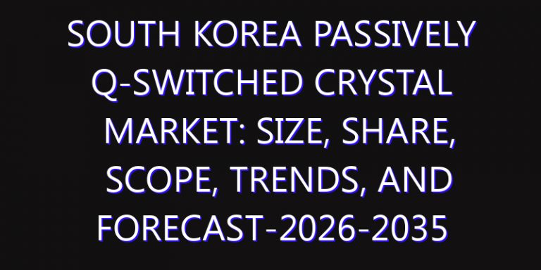 South Korea Passively Q-Switched Crystal Market: Size, Share, Scope, Trends, and Forecast-2026-2035