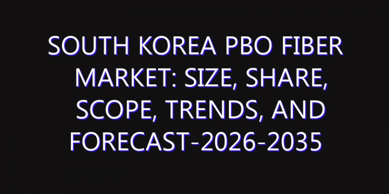 South Korea PBO Fiber Market: Size, Share, Scope, Trends, and Forecast-2026-2035