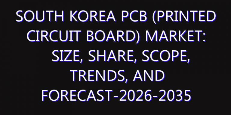 South Korea PCB (Printed Circuit Board) Market: Size, Share, Scope, Trends, and Forecast-2026-2035