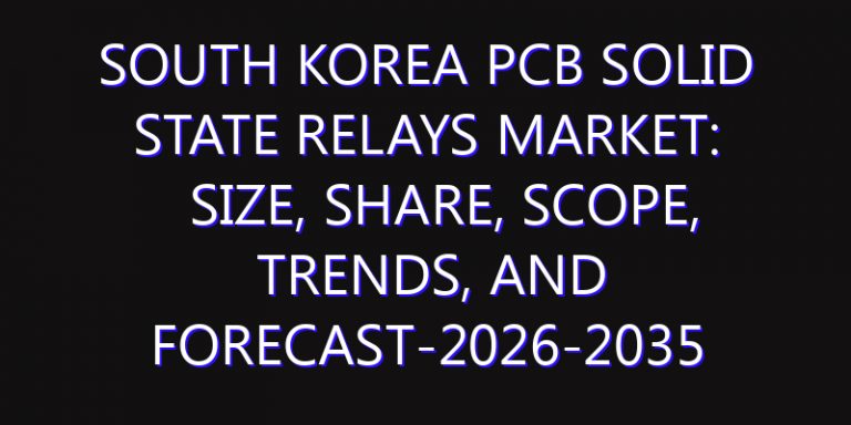 South Korea PCB Solid State Relays Market: Size, Share, Scope, Trends, and Forecast-2026-2035