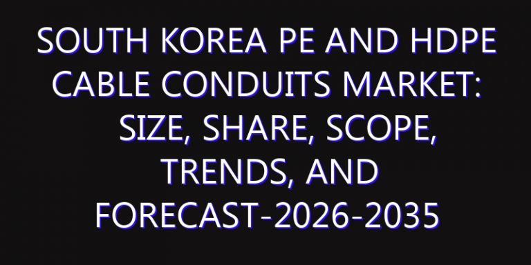 South Korea PE and HDPE Cable Conduits Market: Size, Share, Scope, Trends, and Forecast-2026-2035