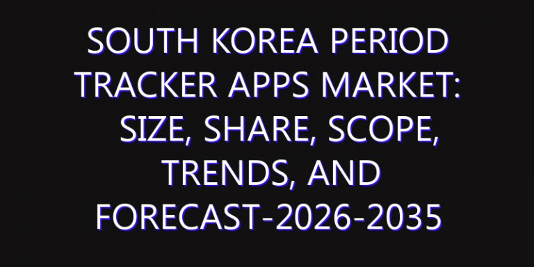 South Korea Period Tracker Apps Market: Size, Share, Scope, Trends, and Forecast-2026-2035