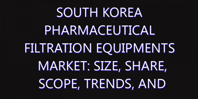 South Korea Pharmaceutical Filtration Equipments Market: Size, Share, Scope, Trends, and Forecast-2026-2035