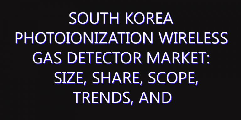 South Korea Photoionization Wireless Gas Detector Market: Size, Share, Scope, Trends, and Forecast-2026-2035