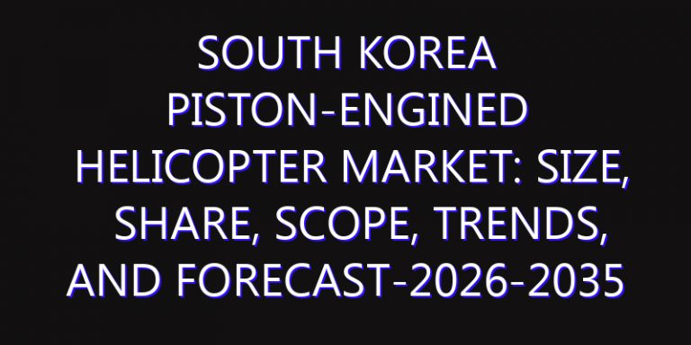South Korea Piston-engined Helicopter Market: Size, Share, Scope, Trends, and Forecast-2026-2035