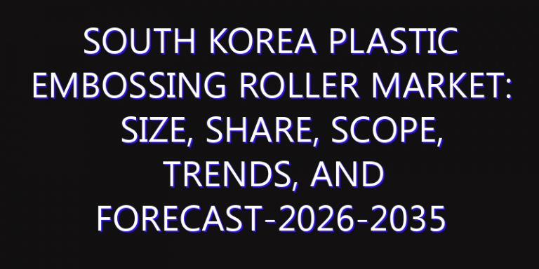 South Korea Plastic Embossing Roller Market: Size, Share, Scope, Trends, and Forecast-2026-2035