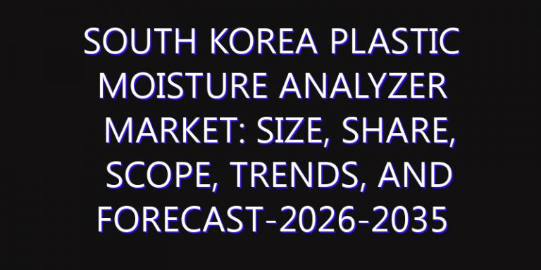 South Korea Plastic Moisture Analyzer Market: Size, Share, Scope, Trends, and Forecast-2026-2035