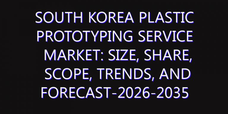 South Korea Plastic Prototyping Service Market: Size, Share, Scope, Trends, and Forecast-2026-2035