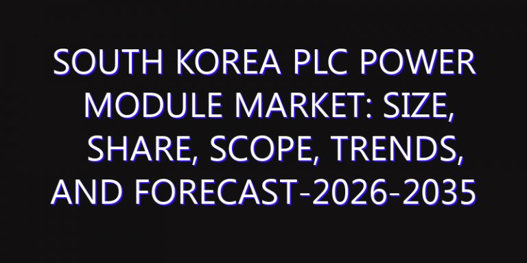 South Korea PLC Power Module Market: Size, Share, Scope, Trends, and Forecast-2026-2035