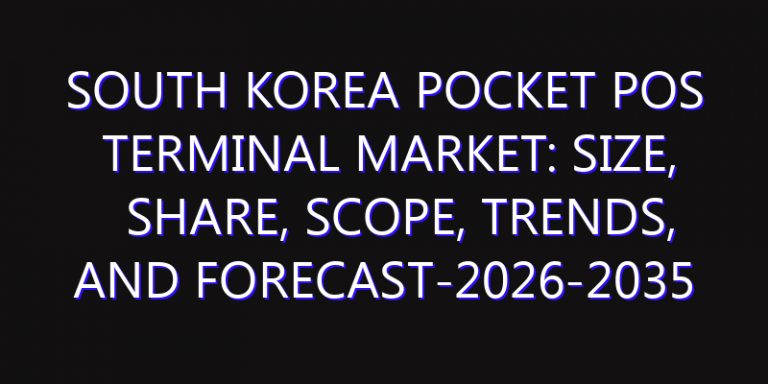South Korea Pocket POS Terminal Market: Size, Share, Scope, Trends, and Forecast-2026-2035