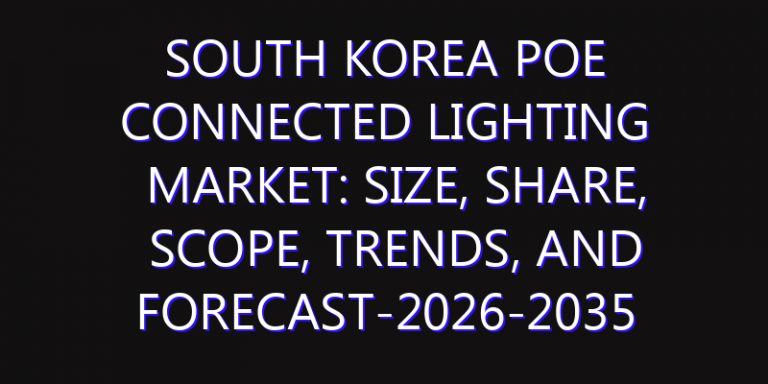 South Korea PoE Connected Lighting Market: Size, Share, Scope, Trends, and Forecast-2026-2035