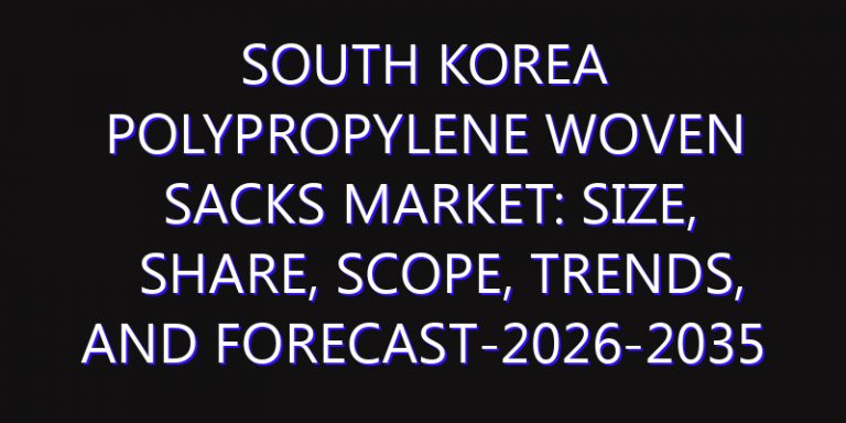 South Korea Polypropylene Woven Sacks Market: Size, Share, Scope, Trends, and Forecast-2026-2035