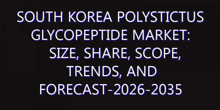 South Korea Polystictus Glycopeptide Market: Size, Share, Scope, Trends, and Forecast-2026-2035