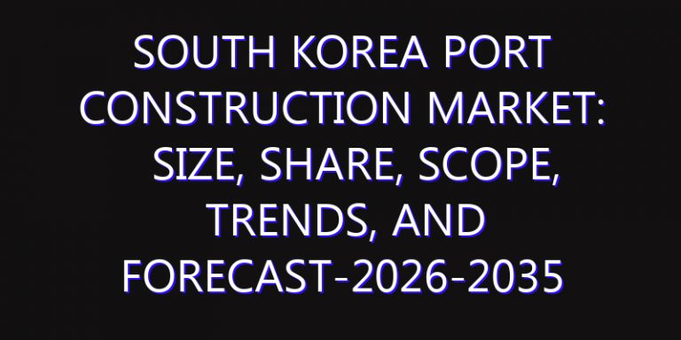 South Korea Port Construction Market: Size, Share, Scope, Trends, and Forecast-2026-2035