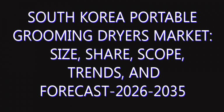 South Korea Portable Grooming Dryers Market: Size, Share, Scope, Trends, and Forecast-2026-2035
