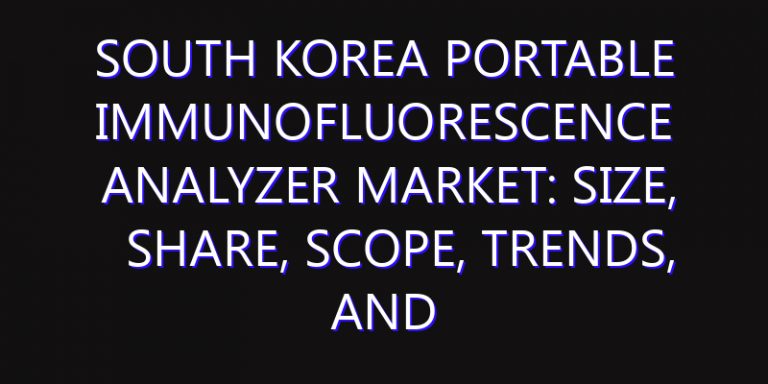 South Korea Portable Immunofluorescence Analyzer Market: Size, Share, Scope, Trends, and Forecast-2026-2035