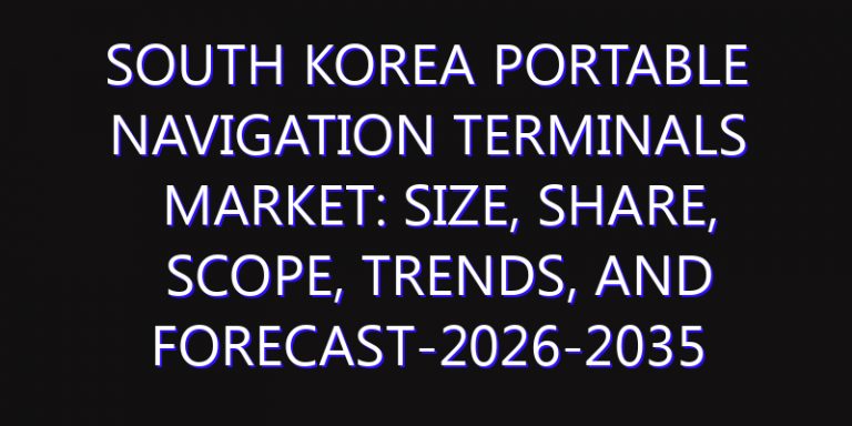 South Korea Portable Navigation Terminals Market: Size, Share, Scope, Trends, and Forecast-2026-2035