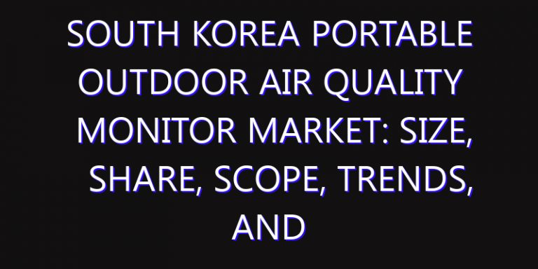 South Korea Portable Outdoor Air Quality Monitor Market: Size, Share, Scope, Trends, and Forecast-2026-2035