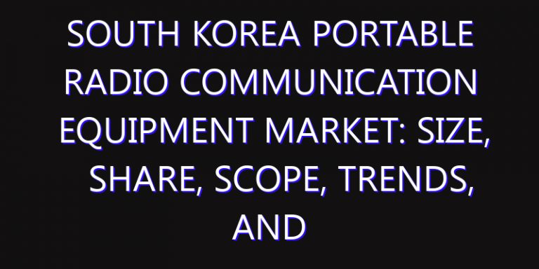 South Korea Portable Radio Communication Equipment Market: Size, Share, Scope, Trends, and Forecast-2026-2035