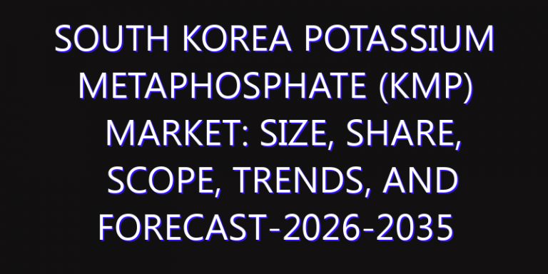 South Korea Potassium Metaphosphate (KMP) Market: Size, Share, Scope, Trends, and Forecast-2026-2035
