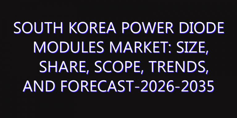 South Korea Power Diode Modules Market: Size, Share, Scope, Trends, and Forecast-2026-2035