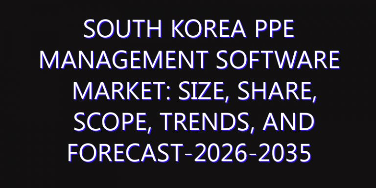 South Korea PPE Management Software Market: Size, Share, Scope, Trends, and Forecast-2026-2035