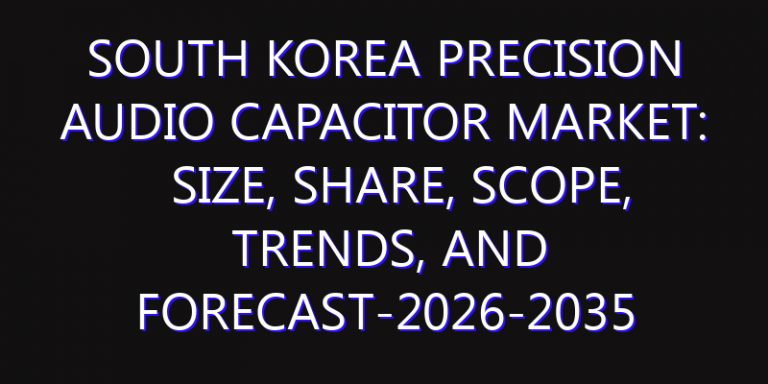 South Korea Precision Audio Capacitor Market: Size, Share, Scope, Trends, and Forecast-2026-2035