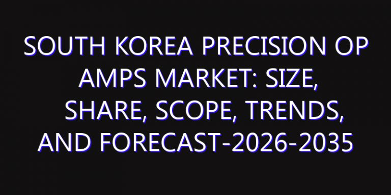 South Korea Precision Op Amps Market: Size, Share, Scope, Trends, and Forecast-2026-2035