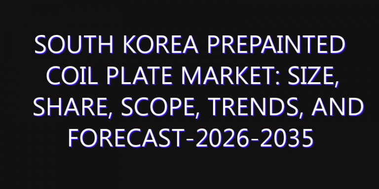 South Korea Prepainted Coil Plate Market: Size, Share, Scope, Trends, and Forecast-2026-2035