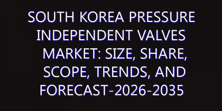 South Korea Pressure Independent Valves Market: Size, Share, Scope, Trends, and Forecast-2026-2035
