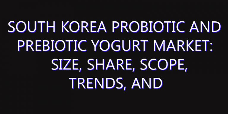 South Korea Probiotic and Prebiotic Yogurt Market: Size, Share, Scope, Trends, and Forecast-2026-2035