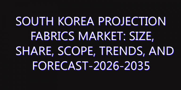 South Korea Projection Fabrics Market: Size, Share, Scope, Trends, and Forecast-2026-2035