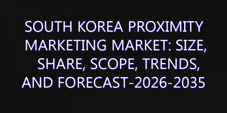 South Korea Proximity Marketing Market: Size, Share, Scope, Trends, and Forecast-2026-2035
