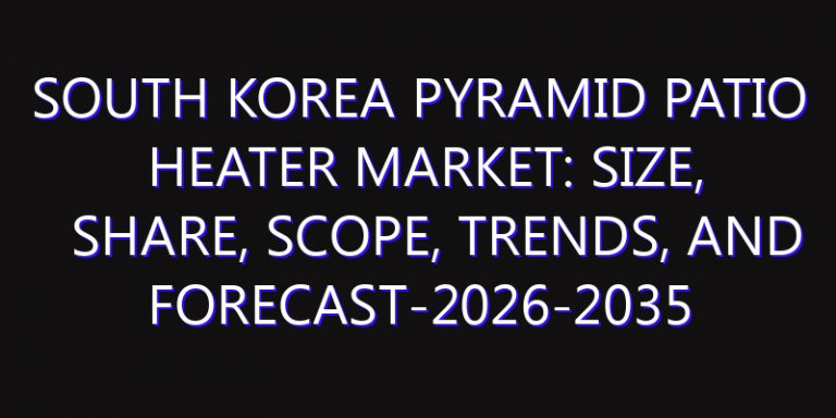South Korea Pyramid Patio Heater Market: Size, Share, Scope, Trends, and Forecast-2026-2035