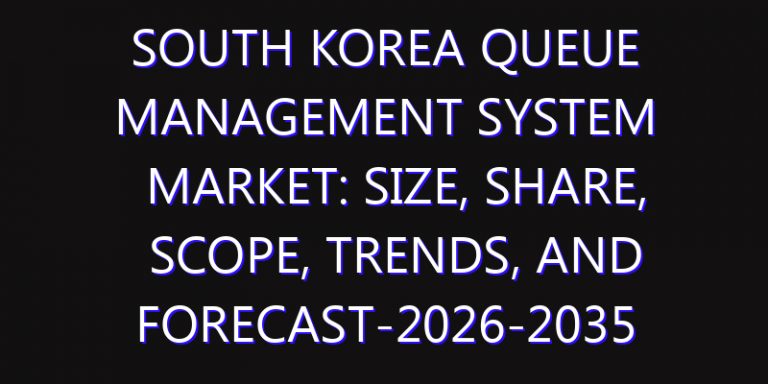 South Korea Queue Management System Market: Size, Share, Scope, Trends, and Forecast-2026-2035
