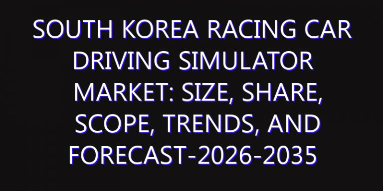South Korea Racing Car Driving Simulator Market: Size, Share, Scope, Trends, and Forecast-2026-2035